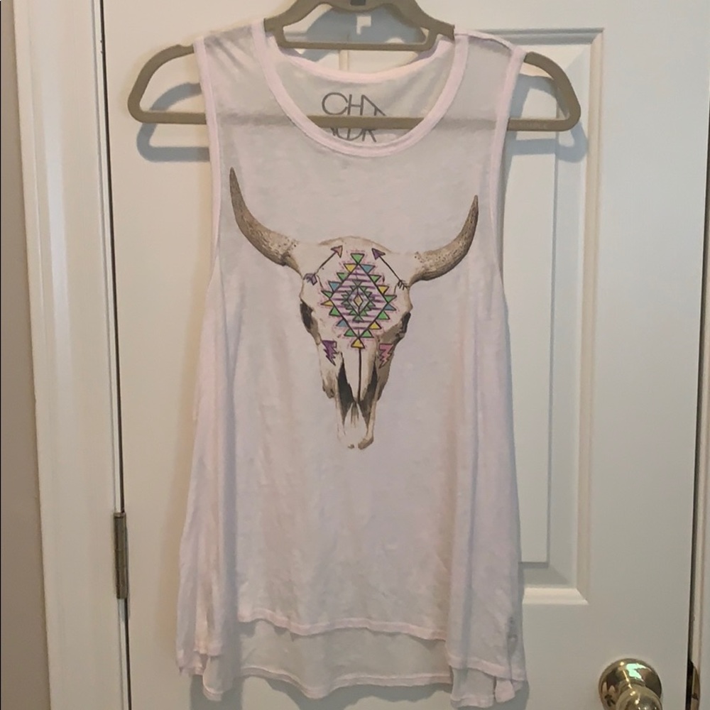 Chaser tank with Aztec bull
